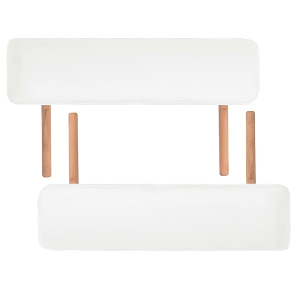 vidaXL Massage Table 2-Zone Foldable 10 cm Seat White