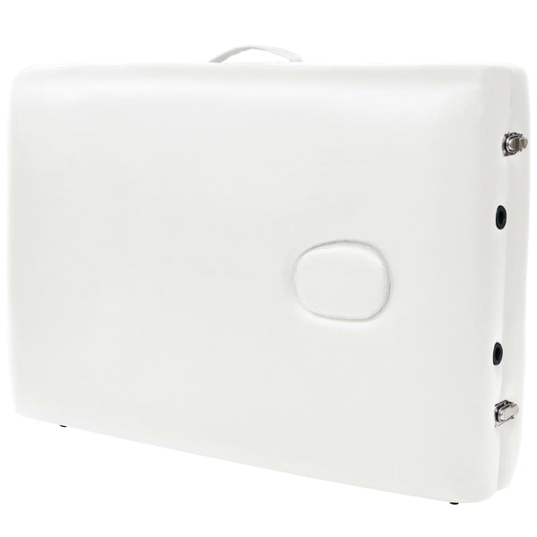 vidaXL Massage Table 2-Zone Foldable 10 cm Seat White