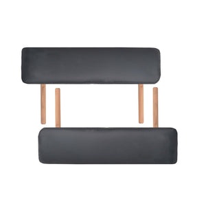 vidaXL Massage Table 2-Zone Foldable 10 cm Seat Black