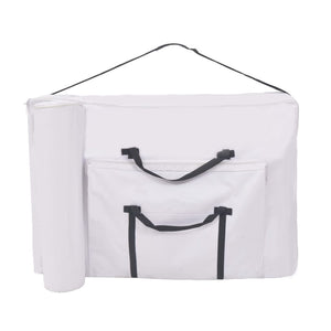vidaXL 2-Zone Foldable Massage Table with Stool 10 cm Seat White
