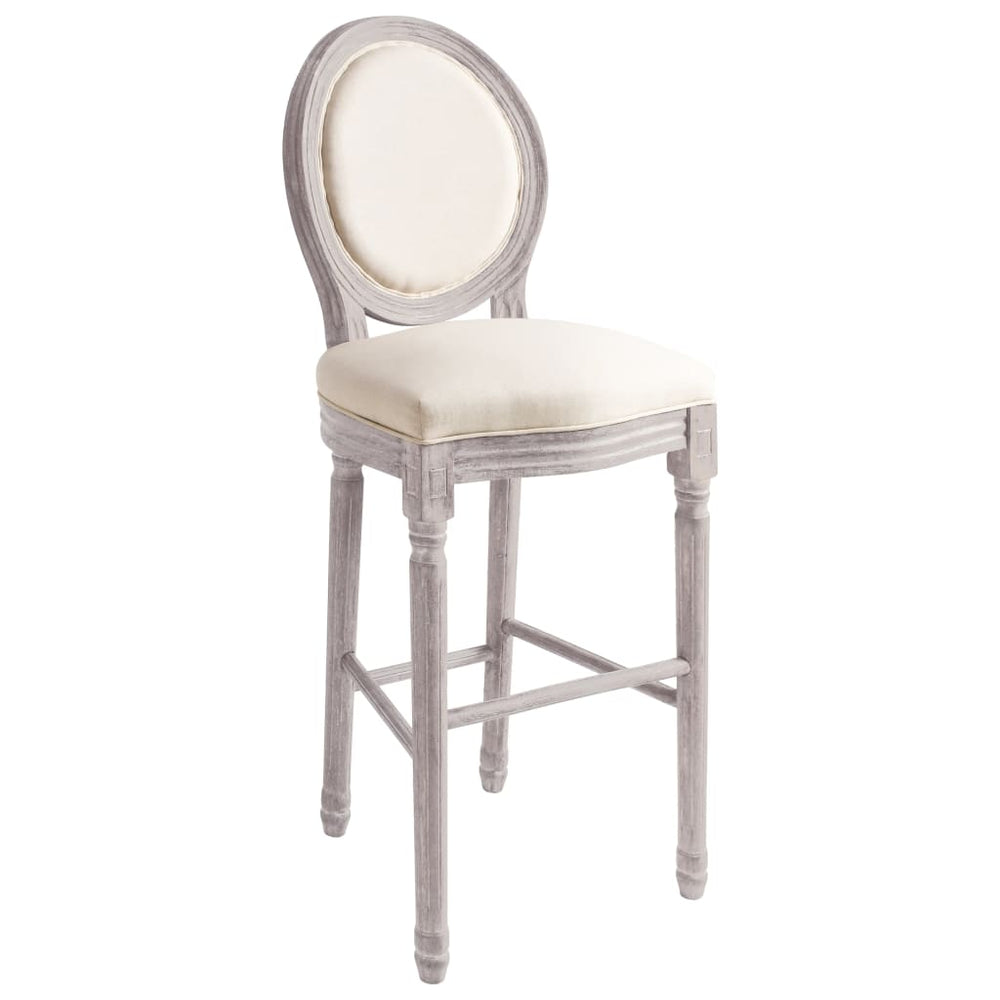 vidaXL Bar Stools 2 pcs White Linen