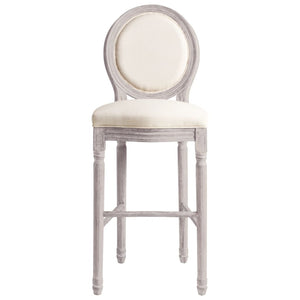 vidaXL Bar Stools 2 pcs White Linen