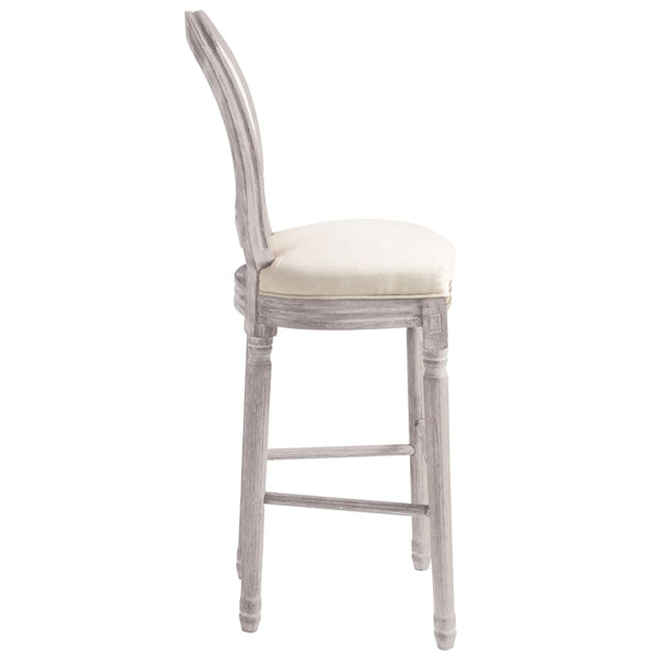 vidaXL Bar Stools 2 pcs White Linen