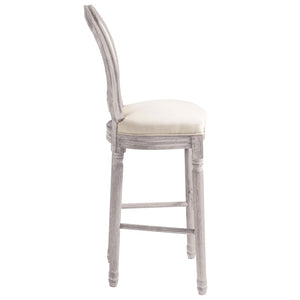 vidaXL Bar Stools 2 pcs White Linen