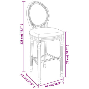 vidaXL Bar Stools 2 pcs White Linen