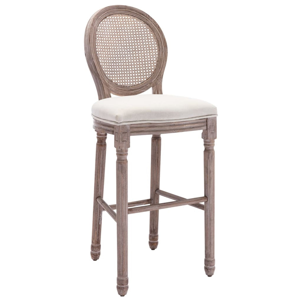 vidaXL Bar Stools 2 pcs White Linen