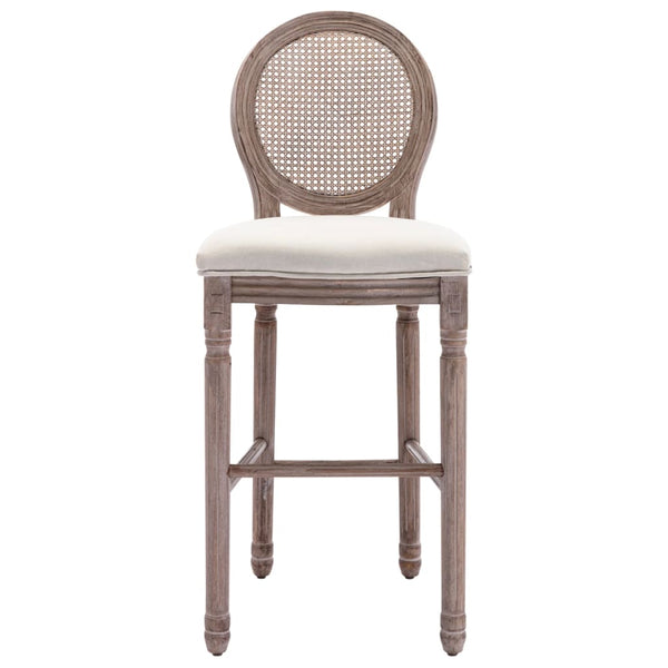 vidaXL Bar Stools 2 pcs White Linen