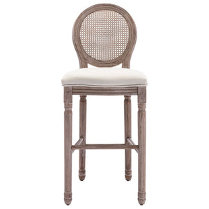 vidaXL Bar Stools 2 pcs White Linen