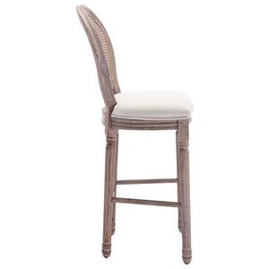 vidaXL Bar Stools 2 pcs White Linen