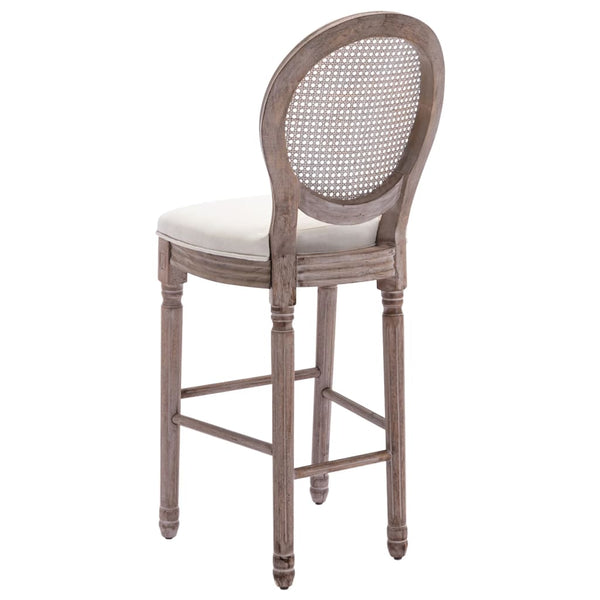 vidaXL Bar Stools 2 pcs White Linen