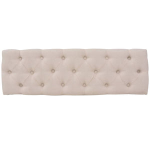 vidaXL Bench Linen Solid Wood 110 x 38 x 48 cm Cream