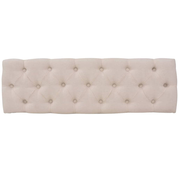 vidaXL Bench Linen Solid Wood 110 x 38 x 48 cm Cream