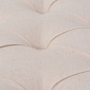 vidaXL Linen Bench Solid Wood 150 x 40 x 48 cm Cream White