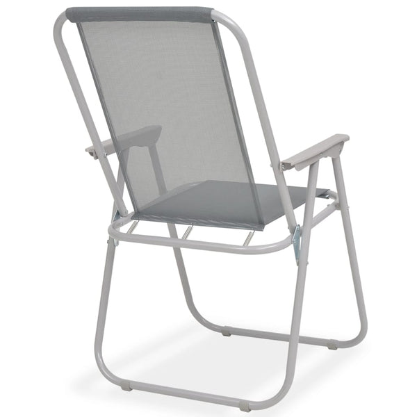 vidaXL 8-Seater Garden Dining Set Steel and Textilene Grey
