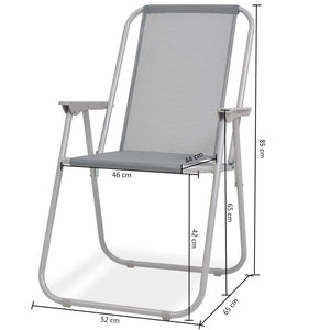 vidaXL 8-Seater Garden Dining Set Steel and Textilene Grey