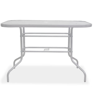 vidaXL 8-Seater Garden Dining Set Steel and Textilene Grey
