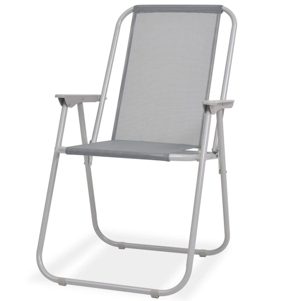 vidaXL 8-Seater Garden Dining Set Steel and Textilene Grey