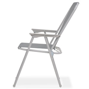 vidaXL 8-Seater Garden Dining Set Steel and Textilene Grey