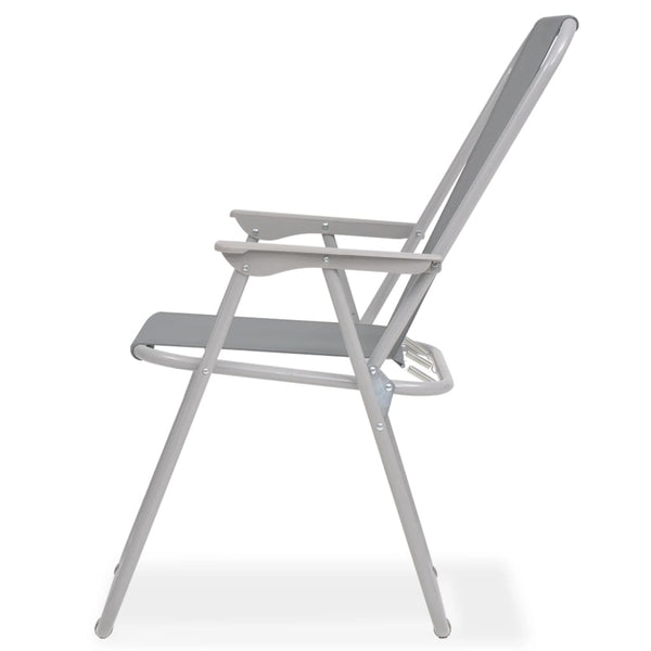 vidaXL 8-Seater Garden Dining Set Steel and Textilene Grey