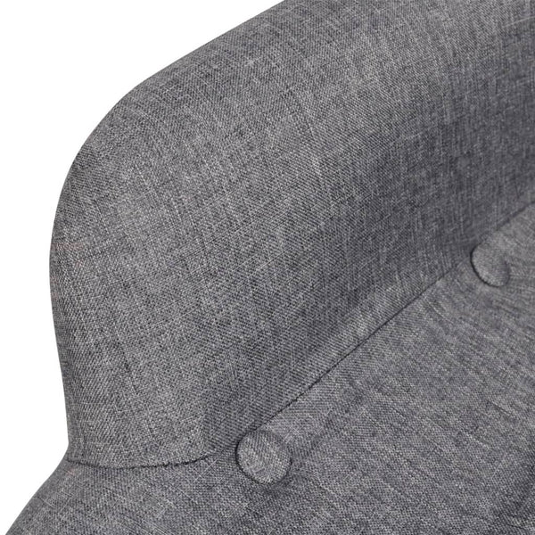 vidaXL Armchair with Footrest Grey Fabric