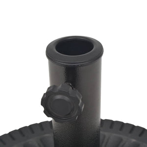 vidaXL Parasol Base Resin Round Black 14 kg
