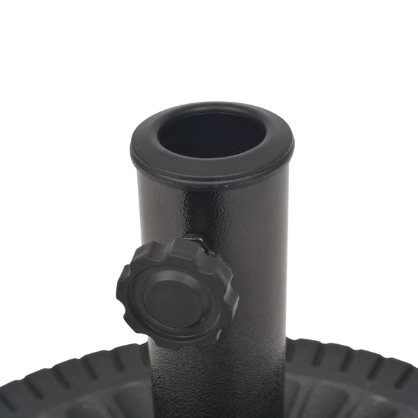 vidaXL Parasol Base Resin Round Black 14 kg