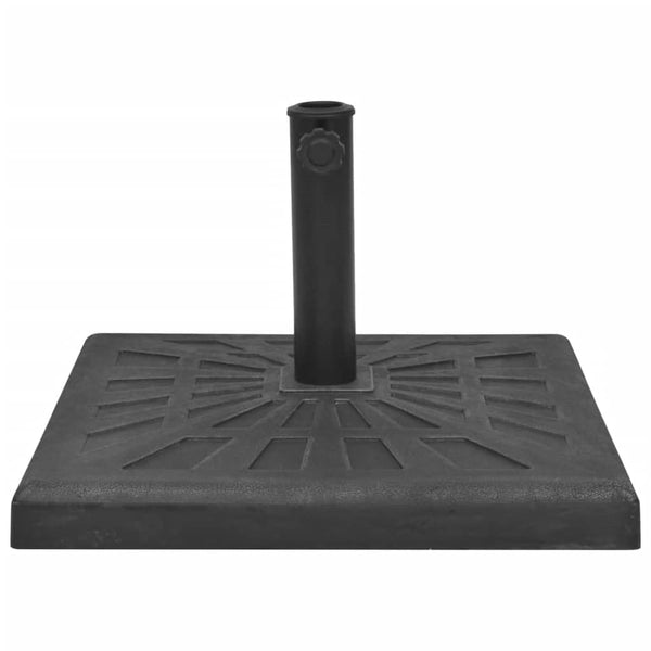 vidaXL Square Parasol Base Resin Black 19 kg