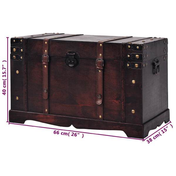 vidaXL Vintage Wooden Treasure Chest 66 x 38 x 40 cm