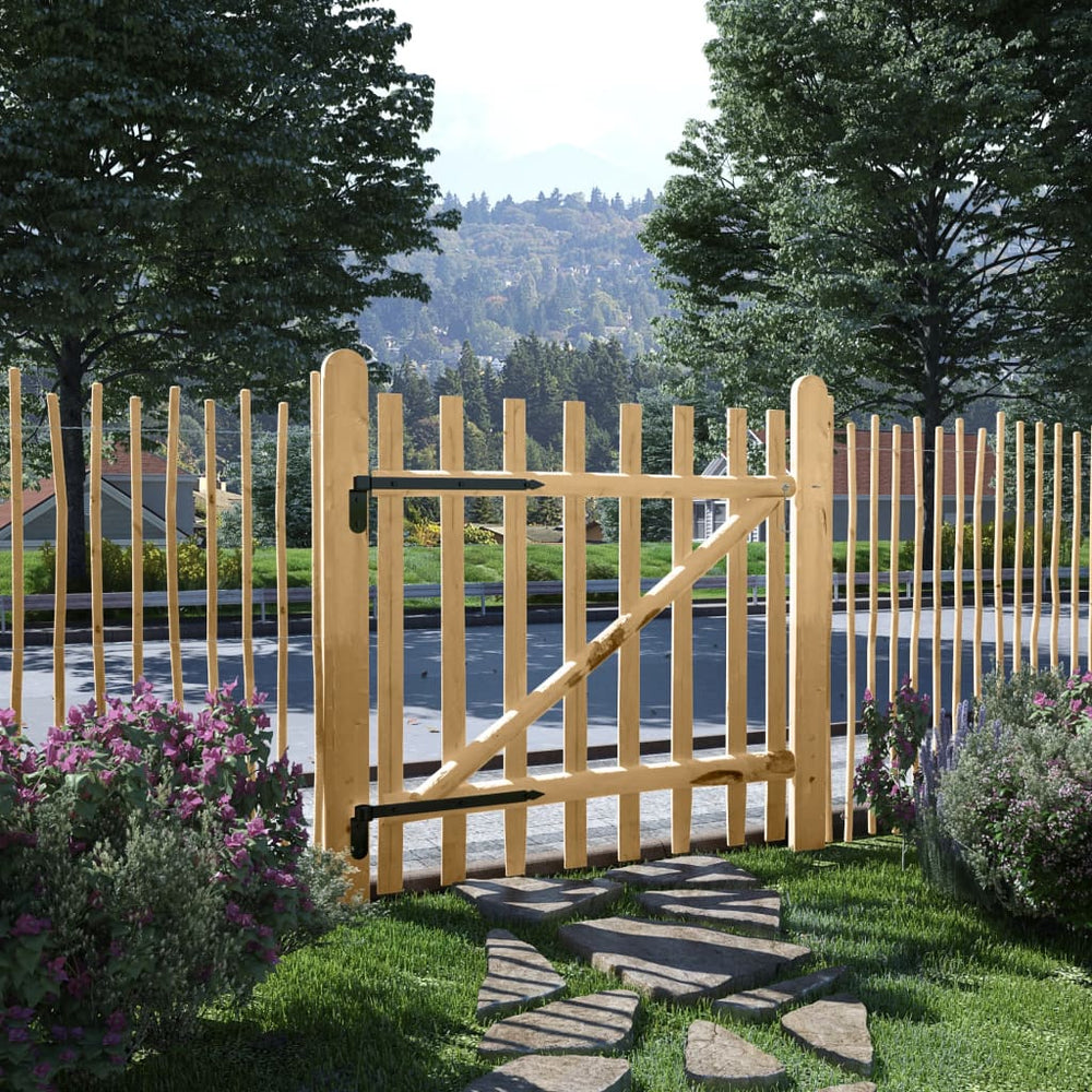 vidaXL Single-Leaf Hazelwood Garden Gate 100x100 cm