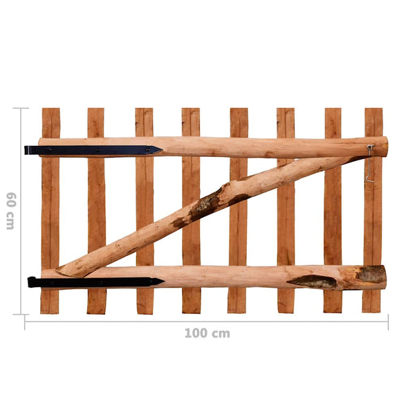 vidaXL Single Gate Hazelwood Impregnated 100×60 cm