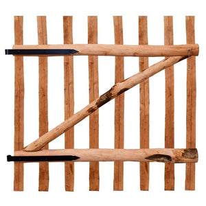 vidaXL Hazelwood Impregnated Single-Leaf Garden Gate 100x100 cm