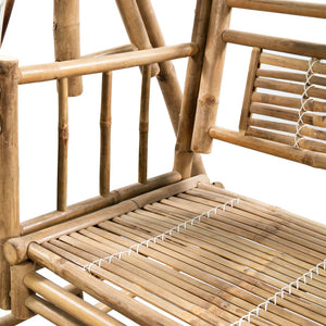 vidaXL 2-Seater Hollywood Swing with Palm Leaves Bamboo 202 cm