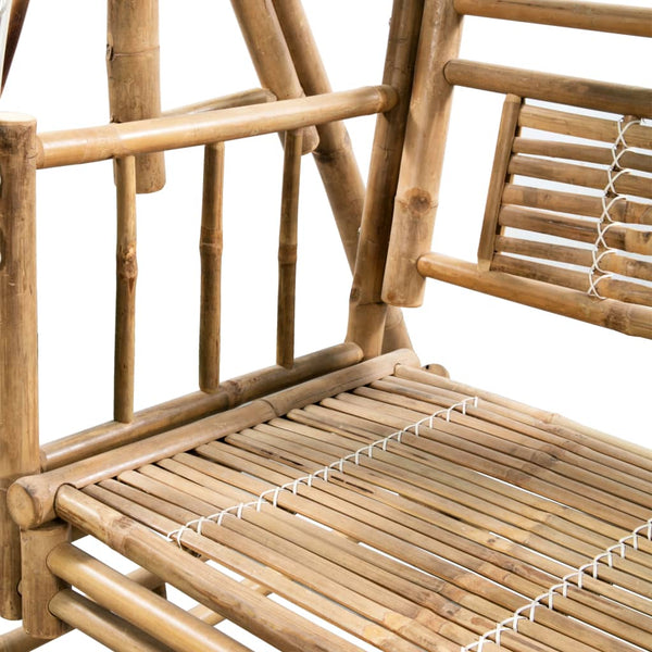 vidaXL 2-Seater Hollywood Swing with Palm Leaves Bamboo 202 cm