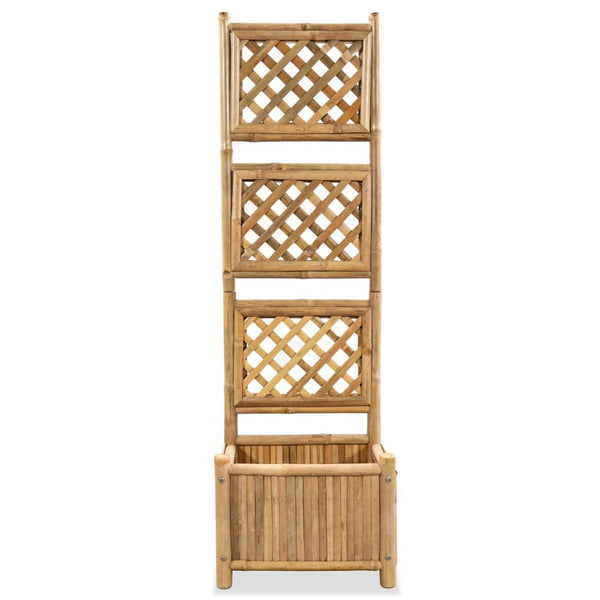 vidaXL Bamboo Planter with Trellis 40 cm