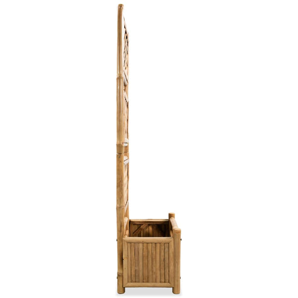 vidaXL Bamboo Planter with Trellis 40 cm