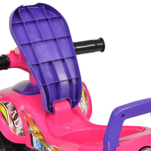 vidaXL Ride-On Quad Bike for Kids with Sound and Light Pink and Purple