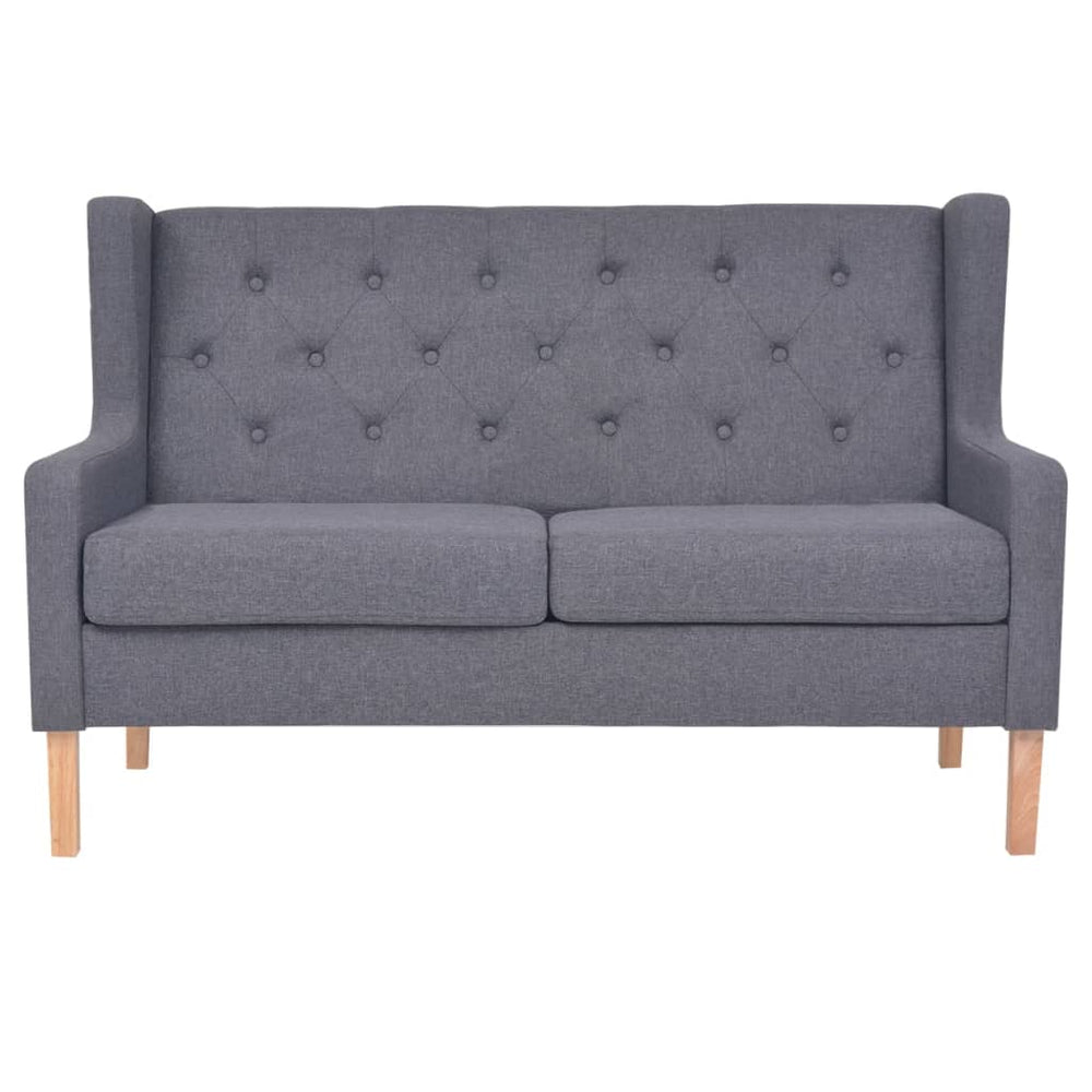 vidaXL 2-Seater Sofa Fabric Grey