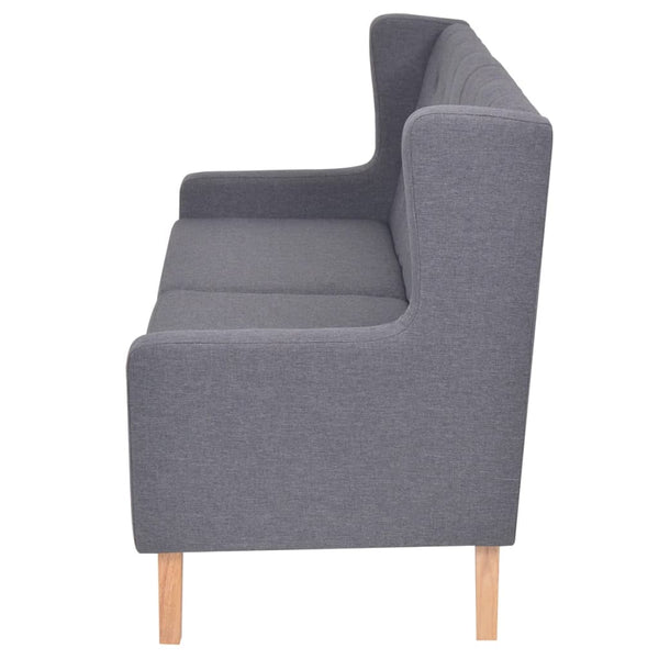 vidaXL 2-Seater Sofa Fabric Grey
