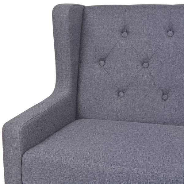 vidaXL 3-Seater Sofa Fabric Grey