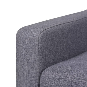 vidaXL 3-Seater Sofa Fabric Grey