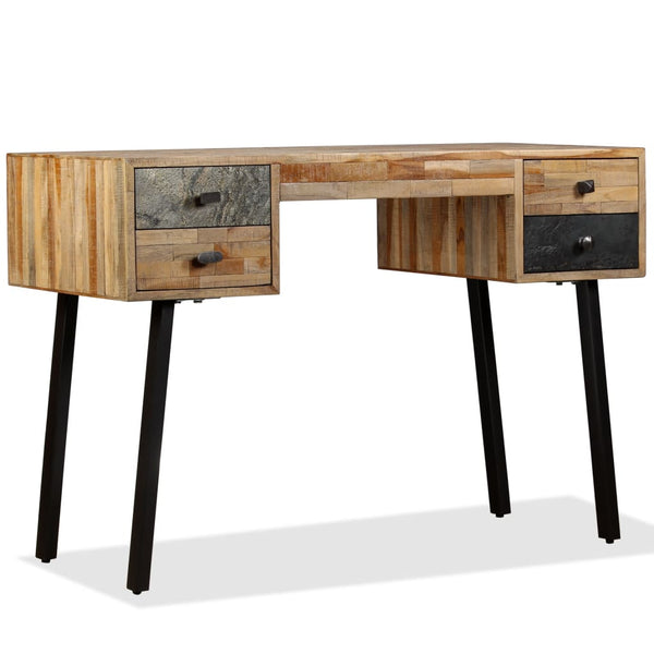 vidaXL Desk Recycled Solid Teak Wood 110 x 50 x 76 cm