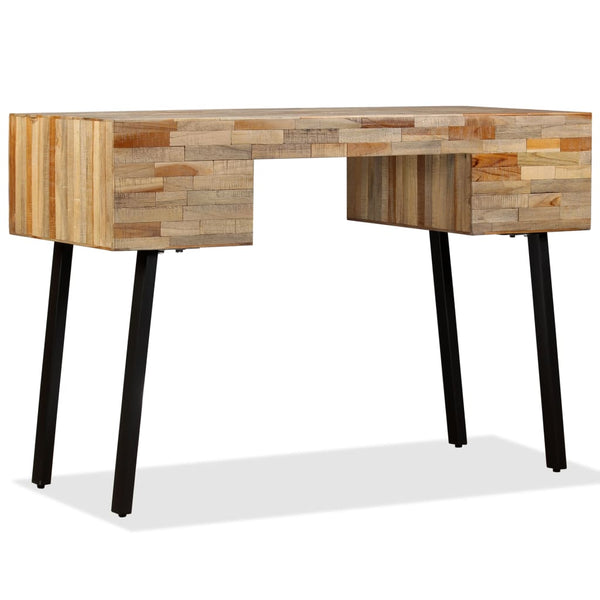 vidaXL Desk Recycled Solid Teak Wood 110 x 50 x 76 cm