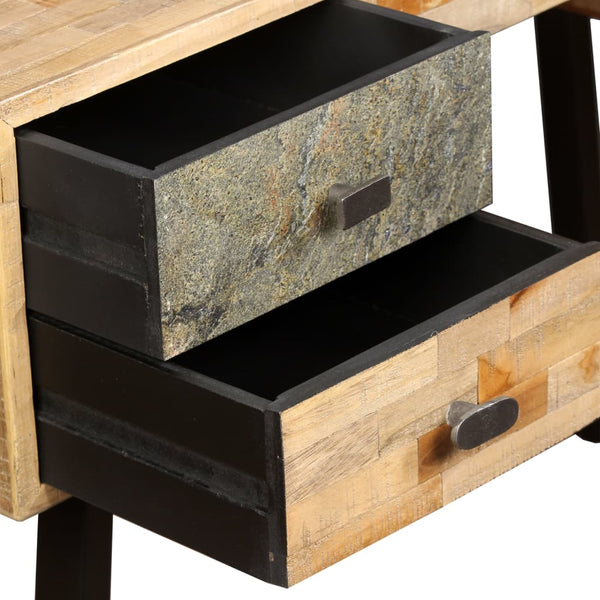 vidaXL Desk Recycled Solid Teak Wood 110 x 50 x 76 cm