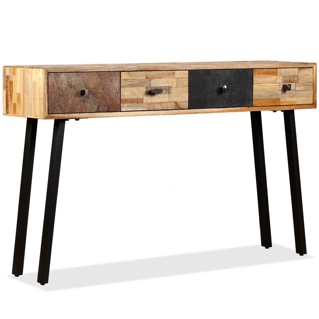 vidaXL Console Table Solid Reclaimed Teak 120 x 30 x 76 cm
