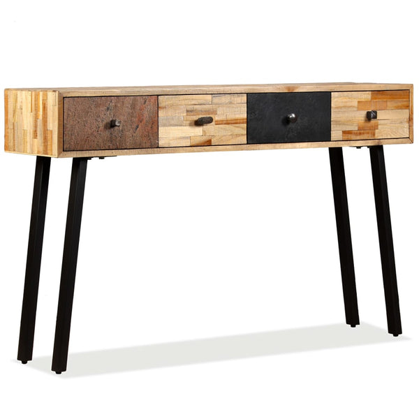 vidaXL Console Table Solid Reclaimed Teak 120 x 30 x 76 cm