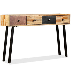 vidaXL Console Table Solid Reclaimed Teak 120 x 30 x 76 cm