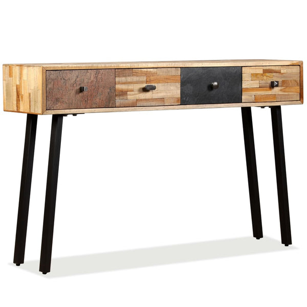 vidaXL Console Table Solid Reclaimed Teak 120 x 30 x 76 cm