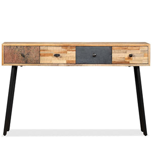 vidaXL Console Table Solid Reclaimed Teak 120 x 30 x 76 cm