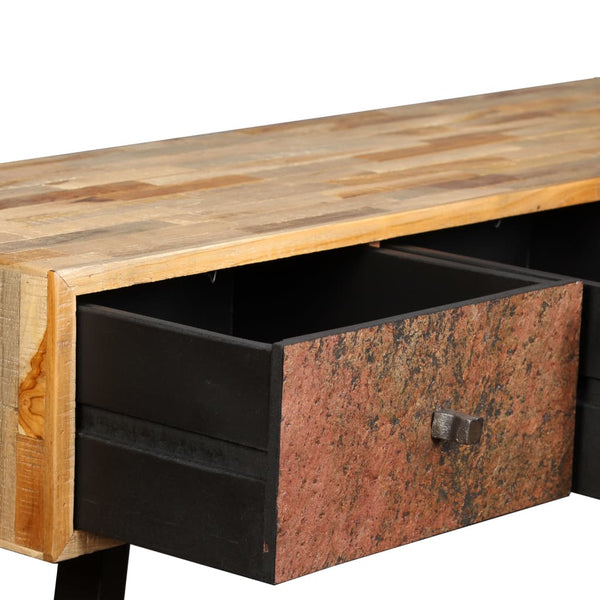 vidaXL Console Table Solid Reclaimed Teak 120 x 30 x 76 cm