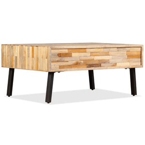 vidaXL Coffee Table Recycled Solid Teak Wood 90x65x40 cm
